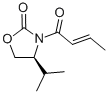 structure of CAS# 90719-29-2, (4S)-4-(1-Methylethyl)-3-[(2E)-1-Oxo-2-Buten-1-Yl]-2-Oxazolidinone;(4S)-3-[(E)-But-2-Enoyl]-4-Isopropyl-Oxazolidin-2-One;(4S)-4-Isopropyl-3-[(E)-1-Oxobut-2-Enyl]-2-Oxazolidinone;Hg^L@Lanry[Gyifjffjamdp