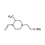 CAS#: 90768-57-3， 3-(4-Formyl-3-methyl-1-piperazinyl)propanenitrile