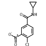 structure of CAS# 90797-58-3, 4-Chloro-N-cyclopropyl-3-nitrobenzamide;(4-chloro-3-nitrophenyl)-N-cyclopropylcarboxamide;MFCD02640862;ZINC00452709