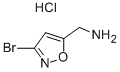 structure of CAS# 90802-21-4, 3-Bromo-5-Isoxazolemethanamine Hydrochloride (1:1);(3-Bromo-1,2-Oxazol-5-Yl)Methanamine Hydrochloride;(3-BROMOISOXAZOL-5-YL)METHYLAMINE HYDROCHLORIDE