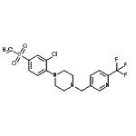 CAS#: 909666-46-2， 1-[2-Chloro-4-(methylsulfonyl)phenyl]-4-{[6-(trifluoromethyl)-3-pyridinyl]methyl}piperazine
