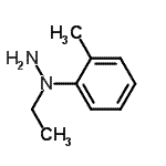 结构式 CAS# 910041-10-0, 1-乙基-1-(2-甲基苯基)肼