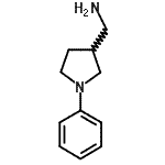 结构式 CAS# 910442-15-8, 1-(1-苯基-3-吡咯烷基)甲胺