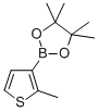 structure of CAS# 910553-12-7, 2-Methylthiophene-3-boronic acid pinacol ester;4,4,5,5-Tetramethyl-2-(2-Methylthiophen-3-Yl)-1,3,2-Dioxaborolane;4,4,5,5-Tetramethyl-2-(2-Methyl-3-Thienyl)-1,3,2-Dioxaborolane;2-Methylthiophene-3-Boronic Acid Pinacol Ester