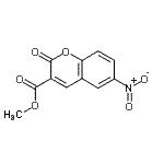 structure of CAS# 91059-67-5, Methyl 6-nitro-2-oxo-2H-chromene-3-carboxylate;methyl 6-nitro-2-oxochromene-3-carboxylate;MFCD00488482;A0591/0027333
