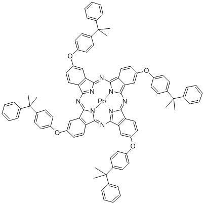 CAS#: 91083-54-4， [C,C,C,C-Tetrakis[4-(1-Methyl-1-Phenylethyl)Phenoxy]-29H,31H-Phthalocyaninato]-Lead