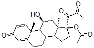 CAS#: 912-18-5， 11beta,17alpha-Dihydroxy-21-methylpregna-1,4-diene-3,20,21-trione 17-acetate