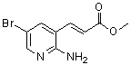 结构式 CAS# 912760-74-8, (2E)-3-(2-氨基-5-溴-3-吡啶基)丙烯酸甲酯