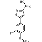 结构式 CAS# 912763-96-3, 5-(3-氟-4-甲氧基苯基)-1,2-恶唑-3-羧酸