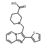 CAS#: 912770-75-3， 1-{[2-(2-Thienyl)imidazo[1,2-a]pyridin-3-yl]methyl}-3-piperidinecarboxylic acid