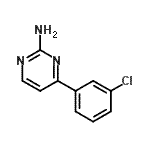 structure of CAS# 913322-47-1, 4-(3-Chlorophenyl)-2-pyrimidinamine;2-AMINO-4-(3-CHLOROPHENYL)PYRIMIDINE;2-Pyrimidinamine, 4-(3-chlorophenyl)-;4-(3-Chlorophenyl)-2-pyrimidinamine