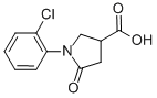 structure of CAS# 91349-19-8, 1-(2-Chlorophenyl)-5-Oxopyrrolidine-3-Carboxylic Acid;(3S)-1-(2-Chlorophenyl)-5-Oxo-Pyrrolidine-3-Carboxylate;(3S)-1-(2-Chlorophenyl)-5-Oxo-3-Pyrrolidinecarboxylate;(3S)-1-(2-Chlorophenyl)-5-Keto-Pyrrolidine-3-Carboxylate