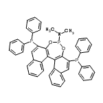 structure of CAS# 913617-04-6, 2,6-Bis(diphenylphosphino)-N,N-dimethyldinaphtho[2,1-d:1',2'-f][1,3,2]dioxaphosphepin-4-amine;(11bR)-2,<wbr>6-Bis(dip<wbr>henylphos<wbr>phino)-N,<wbr>N-dimethy<wbr>ldinaphth<wbr>o[2,1-d:1<wbr>',2'-f]-1<wbr>,3,2-diox<wbr>aphosphep<wbr>in-4-amine;(11bR)-2,<wbr>6-Bis(dip<wbr>henylphos<wbr>phino)-N,<wbr>N-dimethy<wbr>ldinaphth<wbr>o[2,1-d:1<wbr>′,2′-f]-1<wbr>,3,2-diox<wbr>aphosphep<wbr>in-4-amine;683248_ALDRICH