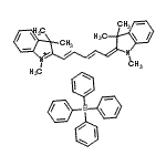 CAS#: 91419-03-3， 1,3,3-Trimethyl-2-[(1E,3E,5E)-5-(1,3,3-trimethyl-1,3-dihydro-2H-indol-2-ylidene)-1,3-pentadien-1-yl]-3H-indolium tetraphenylborate(1-)