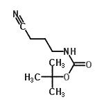 structure of CAS# 91419-50-0, 2-Methyl-2-propanyl (3-cyanopropyl)carbamate;MFCD16620853;tert-butyl (3-cyanopropyl)carbamate;tert-Butyl N-(3-cyanopropyl)carbamate