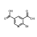 结构式 CAS# 914222-92-7, 2-溴-5-硝基烟酸