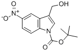 structure of CAS# 914349-07-8, 3-(Hydroxymethyl)-5-Nitro-1H-Indole-1-carboxylic Acid 1,1-Dimethylethyl Ester;Tert-Butyl 3-(Hydroxymethyl)-5-Nitro-1H-Indole-1-Carboxylate, 1-(Tert-Butoxycarbonyl)-3-(Hydroxymethyl)-5-Nitro-1H-Indole;3-HYDROXYMETHYL-5-NITROINDOLE-1-CARBOXYLIC ACID TERT-BUTYL ESTER;TERT-BUTYL 3-(HYDROXYMETHYL)-5-NITRO-1H-INDOLE-1-CARBOXYLATE