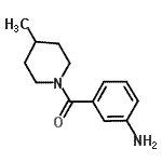 structure of CAS# 915908-51-9, (3-Aminophenyl)(4-methyl-1-piperidinyl)methanone;(3-aminophenyl)(4-methyl-1-piperidinyl)methanone;(3-Aminophenyl)-(4-methyl-1-piperidyl)methanone;(3-aminophenyl)(4-methylpiperidin-1-yl)methanone