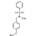 structure of CAS# 915916-89-1, N-(4-Methoxybenzyl)-N-methylbenzenesulfonamide;N-(4-Methoxybenzyl)-N-methyl benzenesulfonamide;N-(4-methoxybenzyl)-N-methylbenzenesulfonamide;N-(4-Methoxybenzyl)-N-methylbenzenesulphonamide