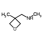 structure of CAS# 915919-90-3, N-Methyl-1-(3-methyl-3-oxetanyl)methanamine;MFCD08691435;N-Methyl-1-(3-methyloxetan-3-yl)methanamine
