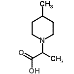 structure of CAS# 915920-16-0, 2-(4-Methyl-1-piperidinyl)propanoic acid;1-piperidineacetic acid, α,4-dimethyl-;2-(4-Methylpiperidin-1-yl)propanoic acid;2-(4-methylpiperidin-1-yl)propanoicacid