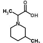 structure of CAS# 915920-25-1, 2-(3-Methyl-1-piperidinyl)propanoic acid;2-(3-Methyl-piperidin-1-yl)-propanoic acid;2-(3-methylpiperidyl)propanoic acid;MFCD08691674