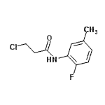 structure of CAS# 915920-93-3, 3-Chloro-N-(2-fluoro-5-methylphenyl)propanamide;3-Chloro-N-(2-fluoro-5-methylphenyl)propanamide;MFCD08569916