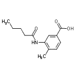 结构式 CAS# 915921-34-5, 4-甲基-3-(戊酰氨基)苯甲酸