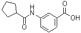 structure of CAS# 915921-84-5, 3-[(Cyclopentylcarbonyl)amino]benzoic acid;3-(cyclopentylcarbonylamino)benzoic acid;3-[(Cyclopentylcarbonyl)amino]benzoic acid;3-[(cyclopentylcarbonyl)amino]benzoicacid