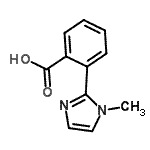 structure of CAS# 915922-05-3, 2-(1-Methyl-1H-imidazol-2-yl)benzoic acid;2-(1-methylimidazol-2-yl)benzoic acid;MFCD08691572