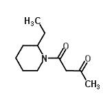结构式 CAS# 915923-74-9, 1-(2-乙基-1-哌啶基)-1,3-丁烷二酮
