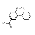结构式 CAS# 915923-91-0, 4-甲氧基-3-(4-吗啉基)苯甲酸