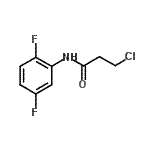 结构式 CAS# 915923-95-4, 3-氯-N-(2,5-二氟苯基)丙酰胺