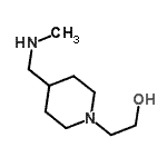 structure of CAS# 915923-96-5, 2-{4-[(Methylamino)methyl]-1-piperidinyl}ethanol;1-piperidineethanol, 4-[(methylamino)methyl];1-piperidineethanol, 4-[(methylamino)methyl]-;2-{4-[(methylamino)methyl]piperidin-1-yl}ethanol