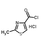 structure of CAS# 917483-72-8, 2-Methyl-1,3-thiazole-4-carbonyl chloride hydrochloride (1:1);2-methyl-1,3-thiazole-4-carbonyl chloride, chloride