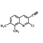 structure of CAS# 917746-03-3, 2-Chloro-7,8-dimethyl-3-quinolinecarbonitrile;2-Chloro-7,8-dimethyl-quinoline-3-carbonitrile;MFCD09035783