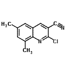 structure of CAS# 917750-50-6, 2-Chloro-6,8-dimethyl-3-quinolinecarbonitrile;2-Chloro-6,8-dimethyl-quinoline-3-carbonitrile;MFCD08898633