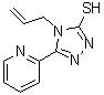 structure of CAS# 91813-63-7, 4-Allyl-5-(2-pyridinyl)-4H-1,2,4-triazole-3-thiol;2,4-Dihyd<wbr>ro-4-(pro<wbr>p-2-en-1-<wbr>yl)-5-(py<wbr>ridin-2-y<wbr>l)-3H-1,2<wbr>,4-triazo<wbr>le-3-thio<wbr>ne, 4-(Pr<wbr>op-2-en-1<wbr>-yl)-5-(p<wbr>yridin-2-<wbr>yl)-4H-1,<wbr>2,4-triaz<wbr>ole-3-thi<wbr>ol, 4-All<wbr>yl-5-(pyr<wbr>idin-2-yl<wbr>)-4H-1,2,<wbr>4-triazol<wbr>e-3-thiol;2,4-Dihyd<wbr>ro-4-(pro<wbr>p-2-en-1-<wbr>yl)-5-(py<wbr>ridin-2-y<wbr>l)-3H-1,2<wbr>,4-triazo<wbr>le-3-thio<wbr>ne; 4-(Pr<wbr>op-2-en-1<wbr>-yl)-5-(p<wbr>yridin-2-<wbr>yl)-4H-1,<wbr>2,4-triaz<wbr>ole-3-thi<wbr>ol; 4-All<wbr>yl-5-(pyr<wbr>idin-2-yl<wbr>)-4H-1,2,<wbr>4-triazol<wbr>e-3-thiol;3H-1,2,4-<wbr>Triazole-<wbr>3-thione,<wbr> 2,4-dihy<wbr>dro-4-(2-<wbr>propenyl)<wbr>-5-(2-pyr<wbr>idinyl)-