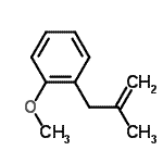 structure of CAS# 91969-32-3, 1-methoxy-2-(2-methylprop-2-enyl)benzene;3-(2-Methoxyphenyl)-2-methyl-1-propene;MFCD07698642