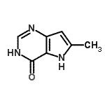 structure of CAS# 91996-90-6, 6-Methyl-1,5-dihydro-4H-pyrrolo[3,2-d]pyrimidin-4-one;6-methyl-3H-pyrrolo[3,2-d]pyrimidin-4(5H)-one