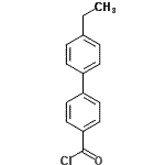 structure of CAS# 92119-00-1, 4'-Ethyl-4-biphenylcarbonyl chloride;4'-Ethyl-biphenyl-4-carbonyl chloride;ZINC02574148