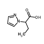 结构式 CAS# 923526-87-8, 2-(1H-吡唑-1-基)丁酸