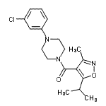 CAS#: 923872-41-7， [4-(3-Chlorophenyl)-1-piperazinyl](5-isopropyl-3-methyl-1,2-oxazol-4-yl)methanone