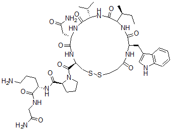 CAS#: 92407-79-9， 1-Deamino-2-Trp-4-Val-8-Orn-oxytocin
