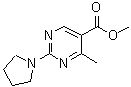 CAS#: 924862-97-5， methyl 4-methyl-2-pyrrolidin-1-yl-pyrimidine-5-carboxylate