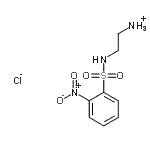 结构式 CAS# 92504-03-5, 2-{[(2-硝基苯基)磺酰基]氨基}乙烷氯化铵