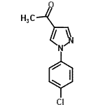 structure of CAS# 925580-76-3, 1-[1-(4-Chlorophenyl)-1H-pyrazol-4-yl]ethanone;1-[1-(4-Chlorophenyl)-1H-pyrazol-4-yl]ethanone;4-acetyl-1-(4-chlorophenyl)pyrazole;MFCD08691477