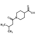 structure of CAS# 926238-85-9, 1-(3-Methylbutanoyl)-4-piperidinecarboxylic acid;1-(3-methylbutanoyl)-4-piperidinecarboxylic acid;1-(3-methylbutanoyl)piperidine-4-carboxylicacid;1-(3-Methyl-butyryl)-piperidine-4-carboxylic acid