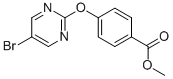 structure of CAS# 926304-76-9, 4-[(5-Bromo-2-Pyrimidinyl)Oxy]-Benzoic Acid Methyl Ester;4-(5-Bromo-Pyrimidin-2-Yloxy)-Benzoic Acid Methyl Ester;5-BROMO-2-[(4-METHOXYCARBONYL)PHENOXY]PYRIMIDINE;Methyl 4-(5-Bromopyrimidin-2-Yloxy)Benzoate