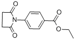 structure of CAS# 92634-76-9, 4-(2,5-Dioxo-1-Pyrrolidinyl)-Benzoic Acid Ethyl Ester;ETHYL 4-(2,5-DIOXO-1-PYRROLIDINYL)BENZENECARBOXYLATE;ETHYL 4-(2,5-DIOXOTETRAHYDRO-1H-PYRROL-1-YL)BENZOATE;N-(4-ETHOXYCARBONYLPHENYL)SUCCINIMIDE